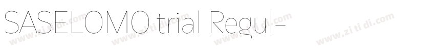 SASELOMO trial Regul字体转换